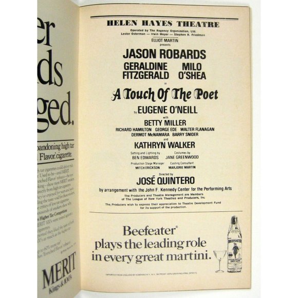 Touch of Poet Playbill March 1978 Helen Hayes Theatre Jason Robards Fitzgerald - Picture 3 of 7